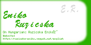 eniko ruzicska business card